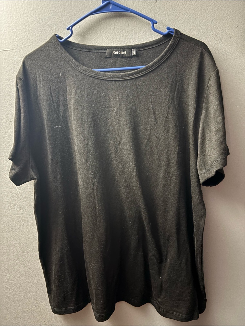 Black Crew Neck Womens  T-Shirt